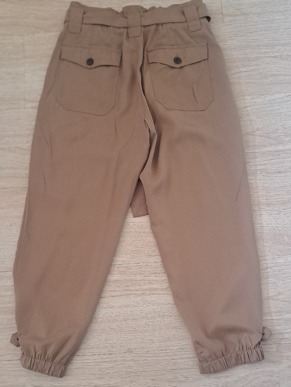 Banana Republic Tan Paperbag Waist Chinos with Tie Belt - Picture 4 of 8